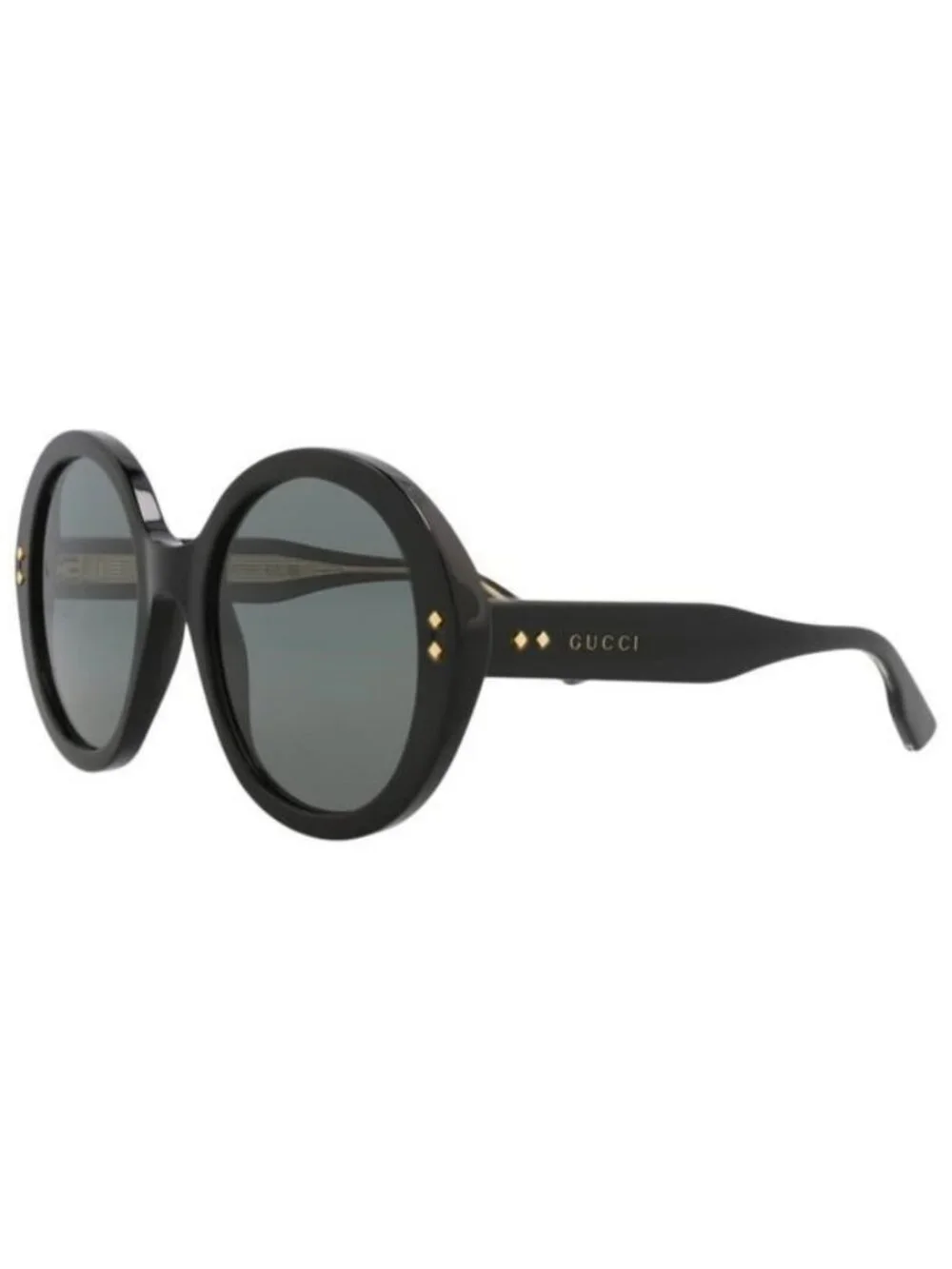New Gucci Womens Round/Oval Black Black Grey Fashion Designer Sunglasses
